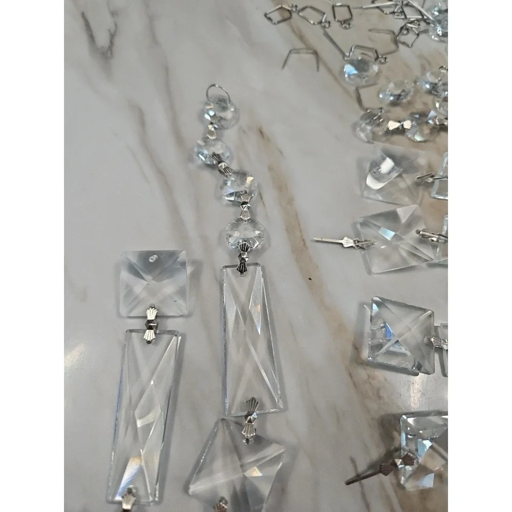 Vintage Octagon Glass Chandelier Prisms 1/2